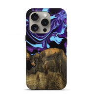 iPhone 16 Pro Wood Live Edge Phone Case - Altha (Purple, 745284)