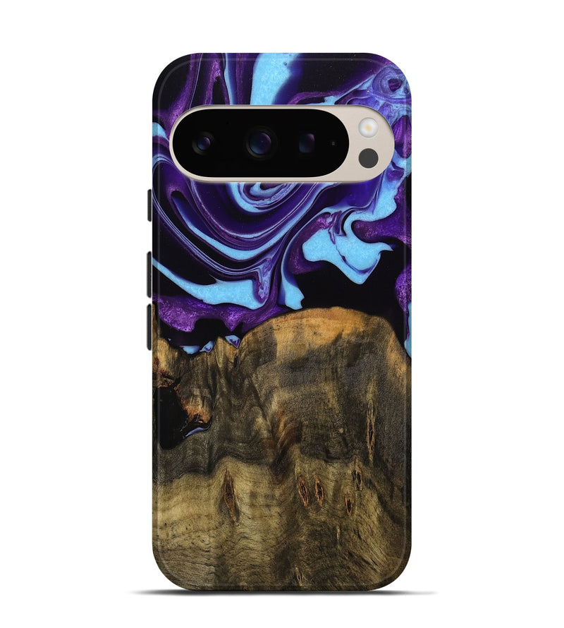 Pixel 9 Wood Live Edge Phone Case - Altha (Purple, 745284)