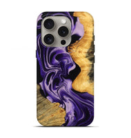 iPhone 16 Pro Wood Live Edge Phone Case - Vergie (Purple, 745285)