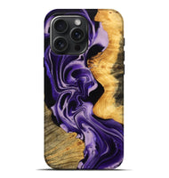 iPhone 16 Pro Max Wood Live Edge Phone Case - Vergie (Purple, 745285)