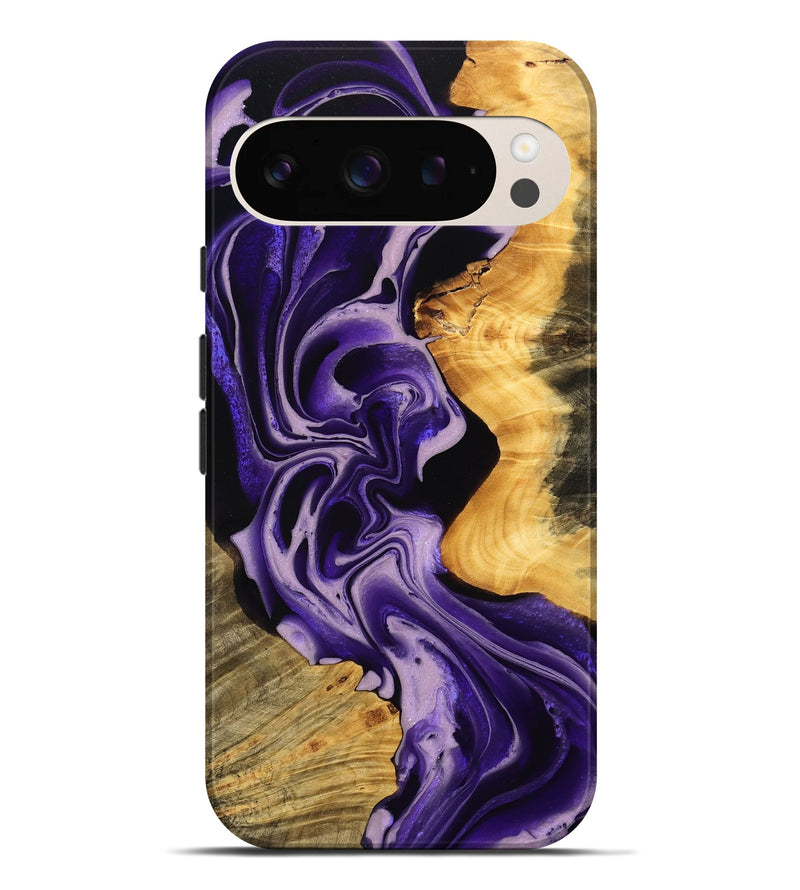 Pixel 9 Pro XL Wood Live Edge Phone Case - Vergie (Purple, 745285)