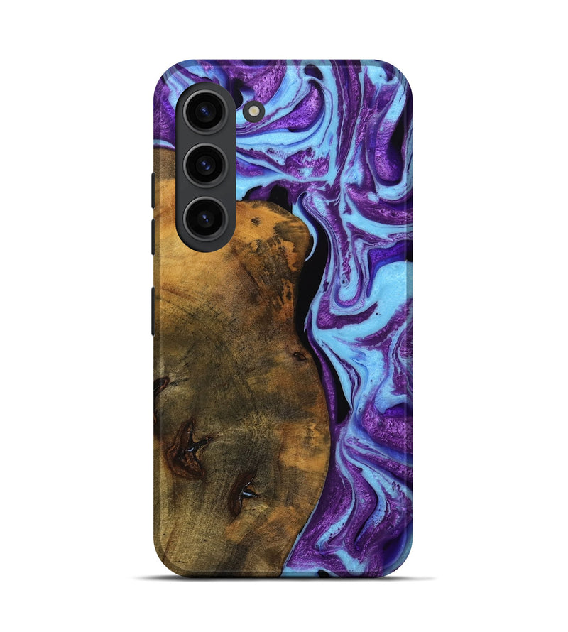 Galaxy S23 Wood Live Edge Phone Case - Audley (Purple, 745286)