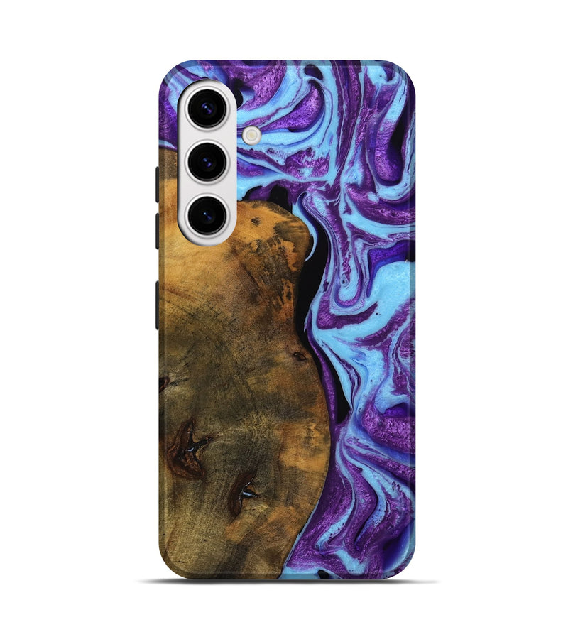 Galaxy S25 Wood Live Edge Phone Case - Audley (Purple, 745286)