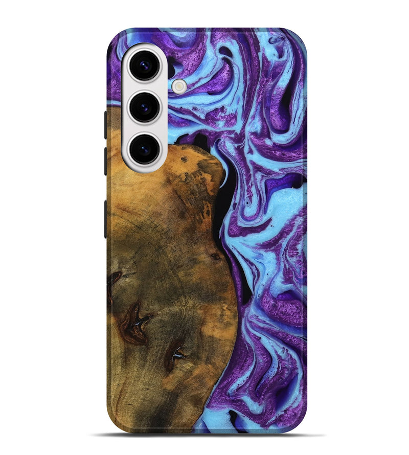 Galaxy S25 Plus Wood Live Edge Phone Case - Audley (Purple, 745286)