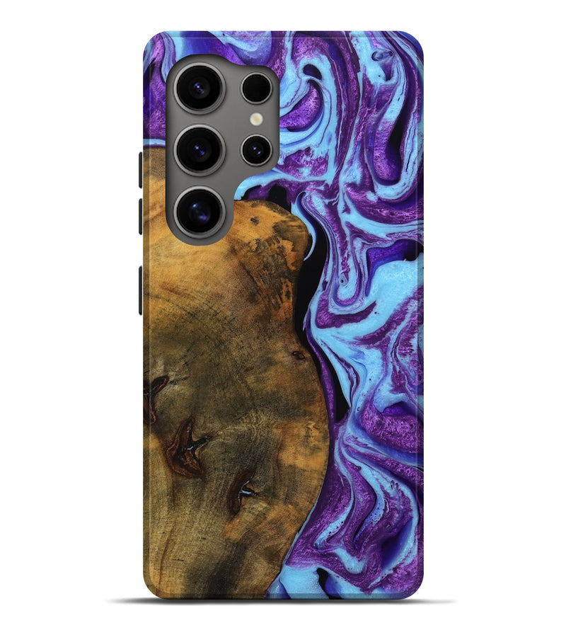 Galaxy S25 Ultra Wood Live Edge Phone Case - Audley (Purple, 745286)