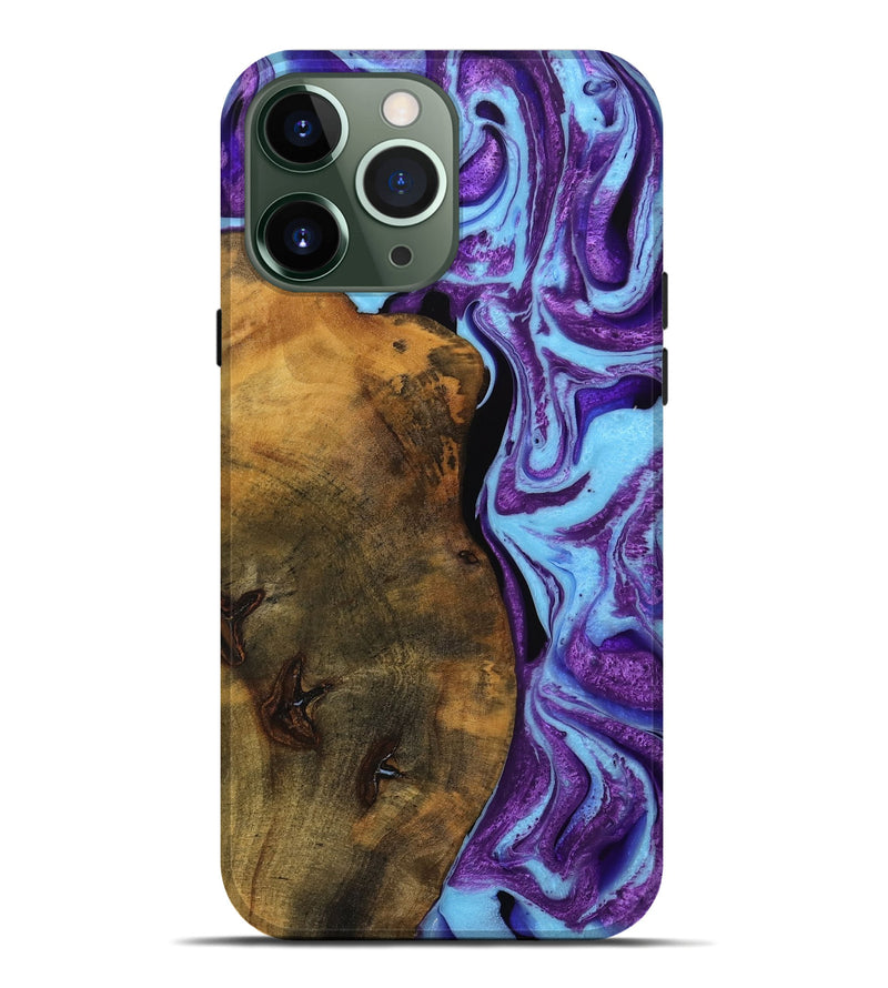 iPhone 13 Pro Max Wood Live Edge Phone Case - Audley (Purple, 745286)