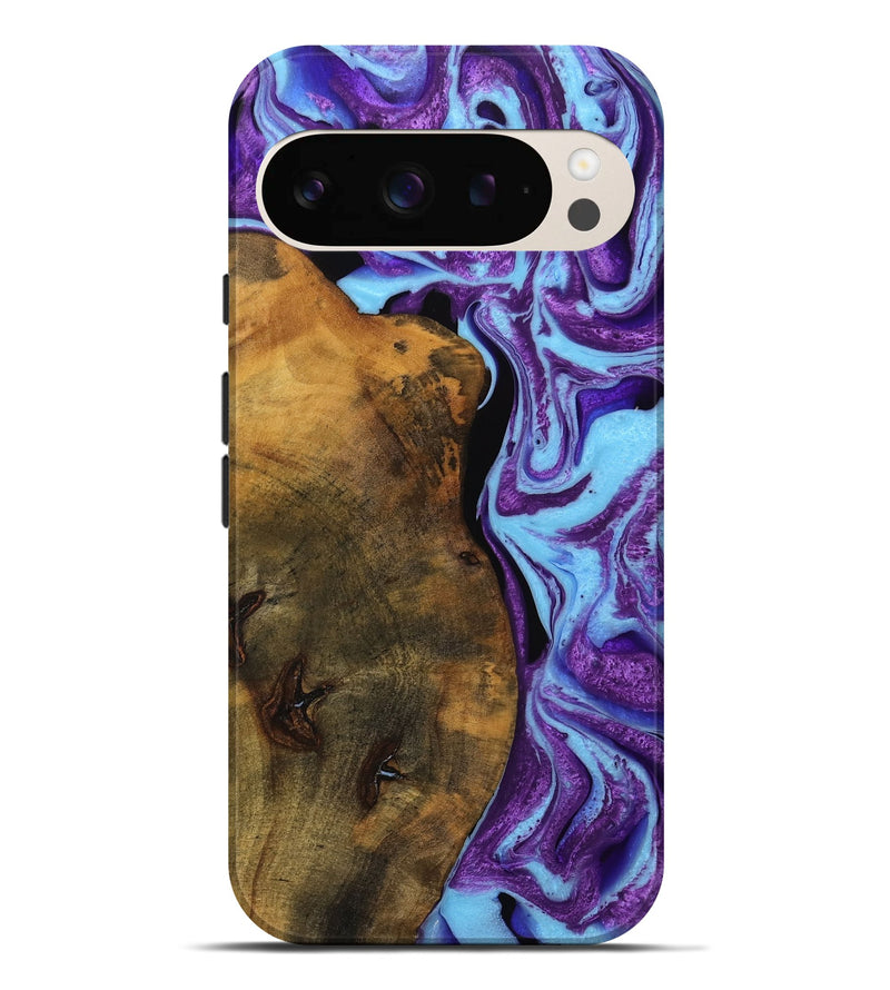 Pixel 9 Pro XL Wood Live Edge Phone Case - Audley (Purple, 745286)