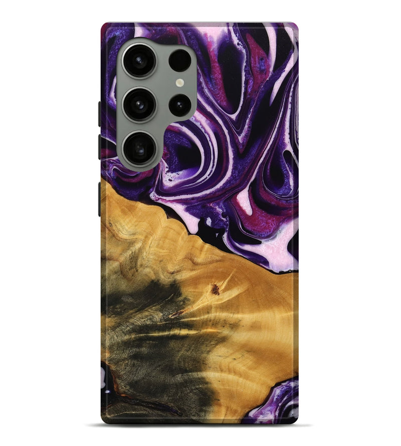 Galaxy S24 Ultra Wood Live Edge Phone Case - Anais (Purple, 745287)