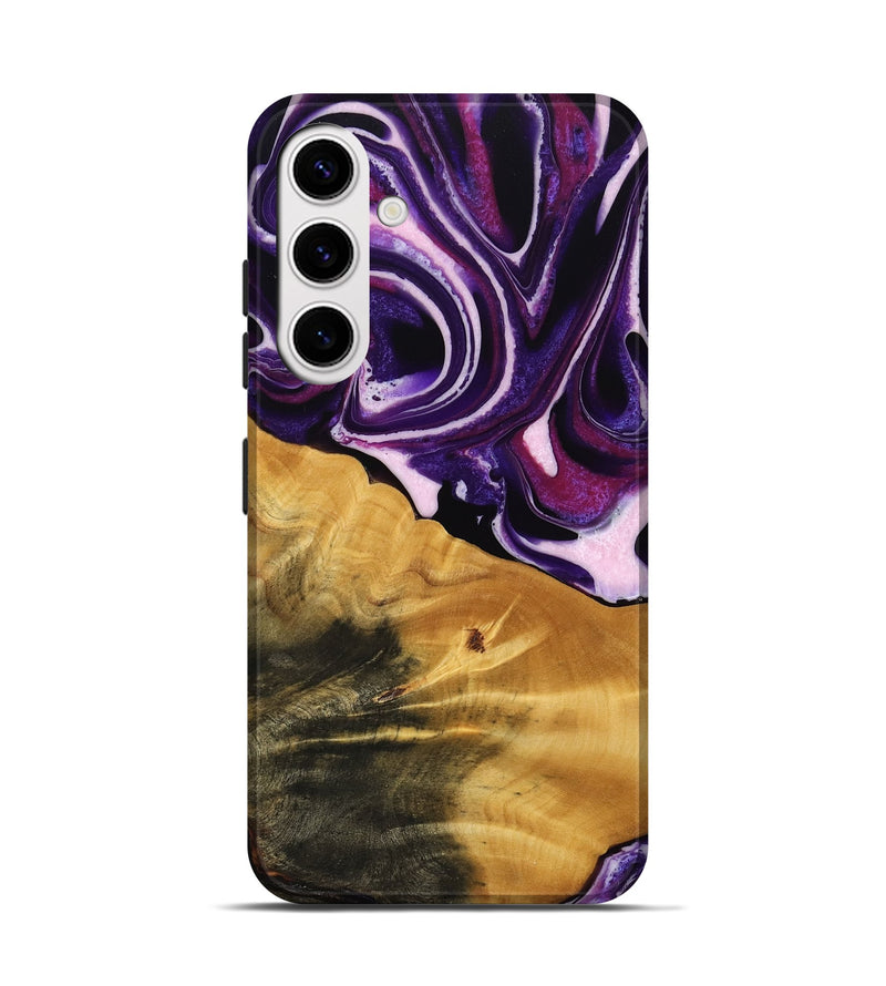 Galaxy S25 Wood Live Edge Phone Case - Anais (Purple, 745287)