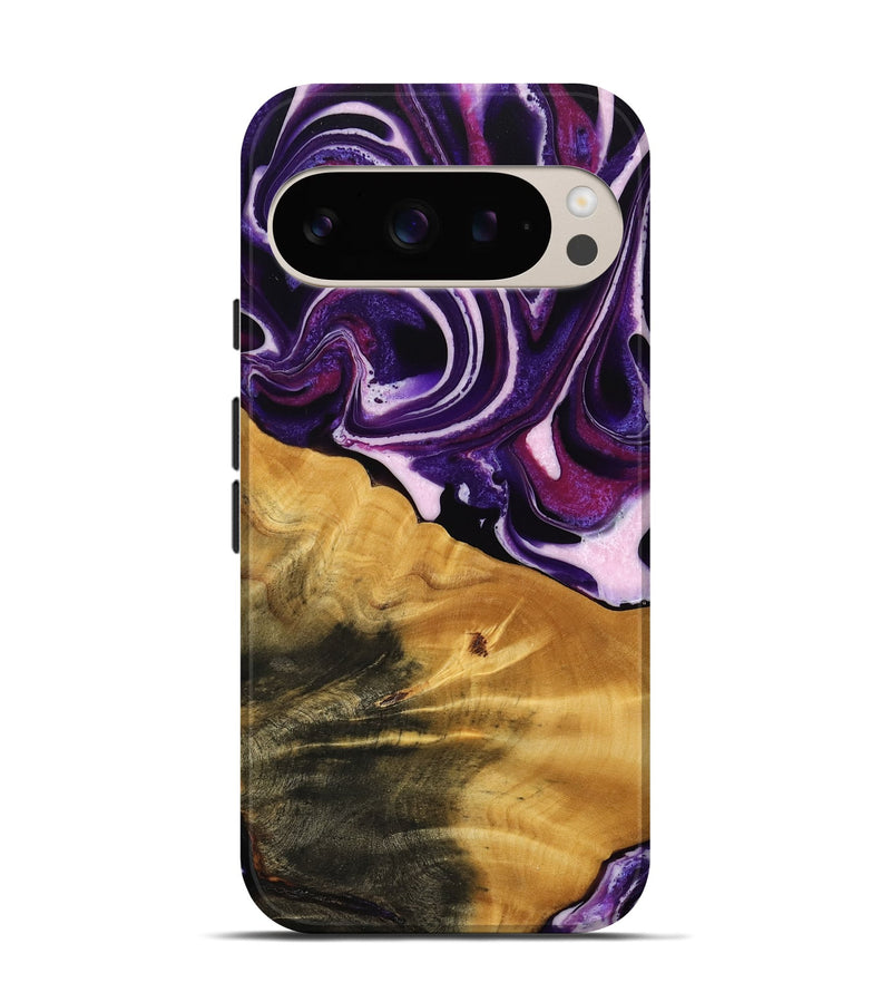 Pixel 9 Wood Live Edge Phone Case - Anais (Purple, 745287)