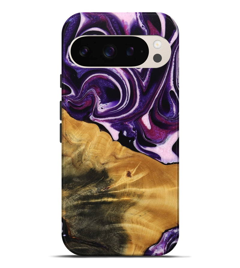 Pixel 9 Pro XL Wood Live Edge Phone Case - Anais (Purple, 745287)