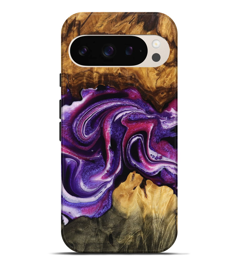 Pixel 9 Pro XL Wood Live Edge Phone Case - Amalia (Purple, 745288)