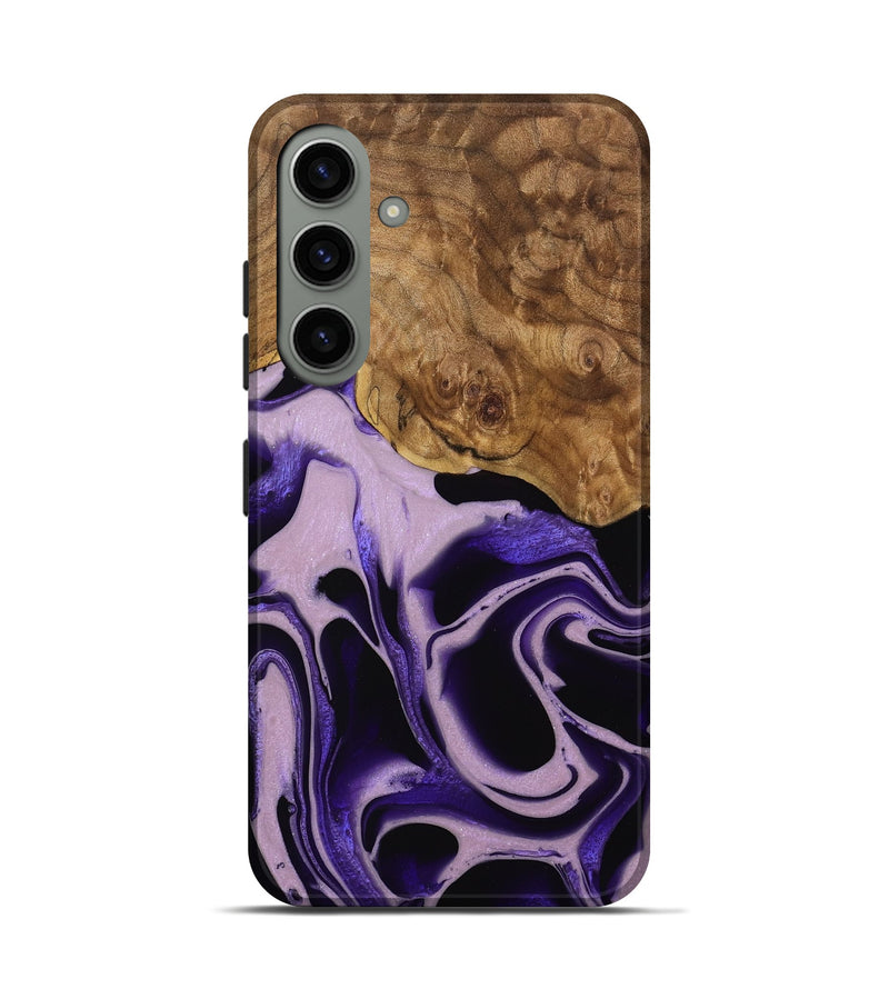 Galaxy S24 Wood Live Edge Phone Case - Beaulah (Purple, 745289)