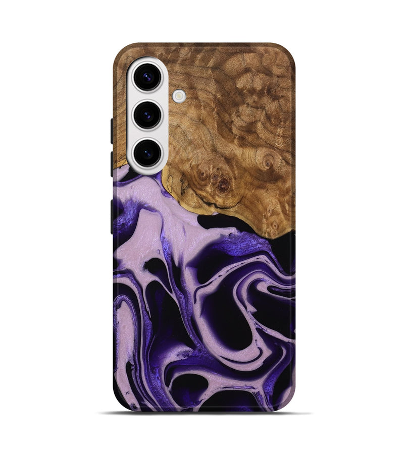 Galaxy S25 Wood Live Edge Phone Case - Beaulah (Purple, 745289)