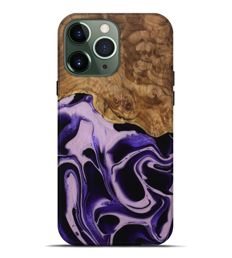 iPhone 13 Pro Max Wood Live Edge Phone Case - Beaulah (Purple, 745289)