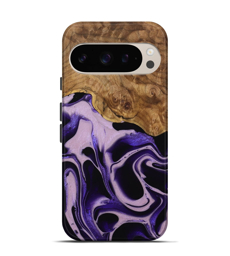 Pixel 9 Wood Live Edge Phone Case - Beaulah (Purple, 745289)