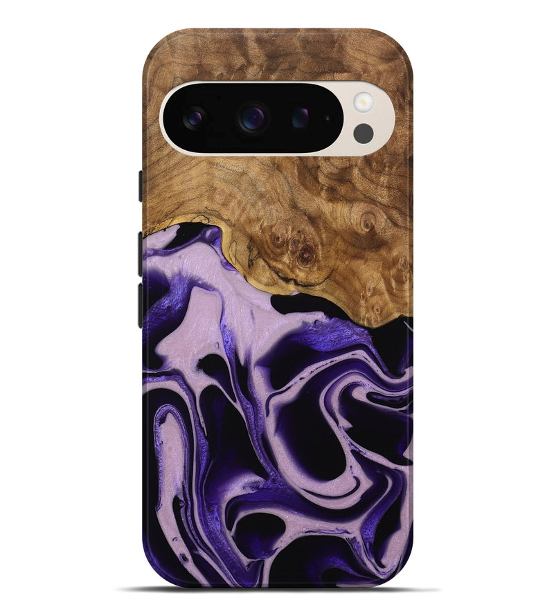 Pixel 9 Pro XL Wood Live Edge Phone Case - Beaulah (Purple, 745289)