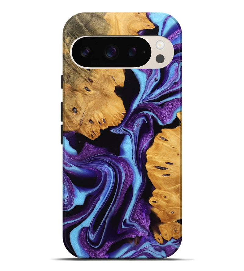 Pixel 9 Pro XL Wood Live Edge Phone Case - West (Purple, 745290)