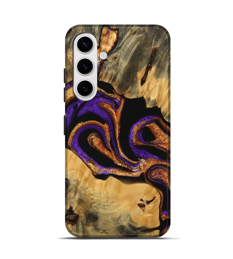 Galaxy S25 Wood Live Edge Phone Case - Texas (Purple, 745291)