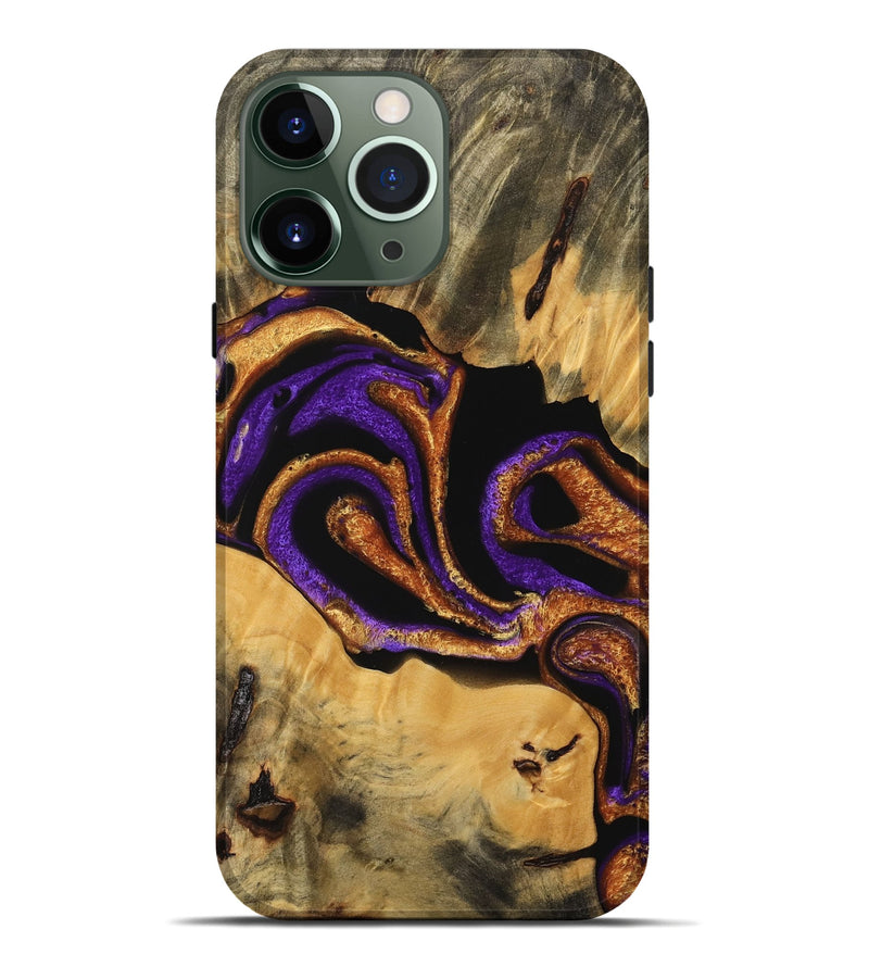 iPhone 13 Pro Max Wood Live Edge Phone Case - Texas (Purple, 745291)