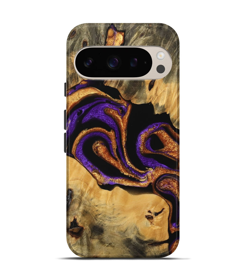 Pixel 9 Wood Live Edge Phone Case - Texas (Purple, 745291)