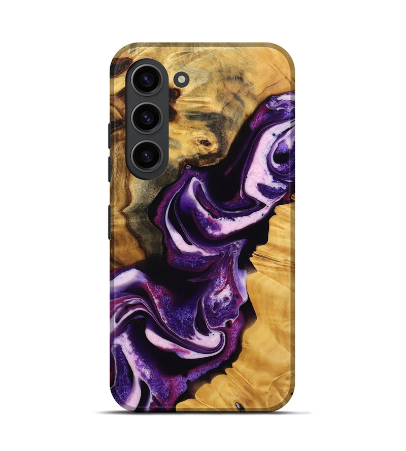 Galaxy S23 Wood Live Edge Phone Case - Toccara (Purple, 745292)