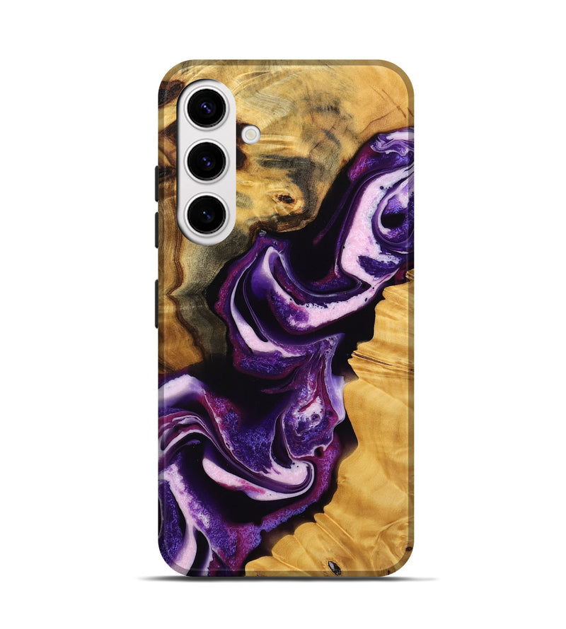 Galaxy S25 Wood Live Edge Phone Case - Toccara (Purple, 745292)