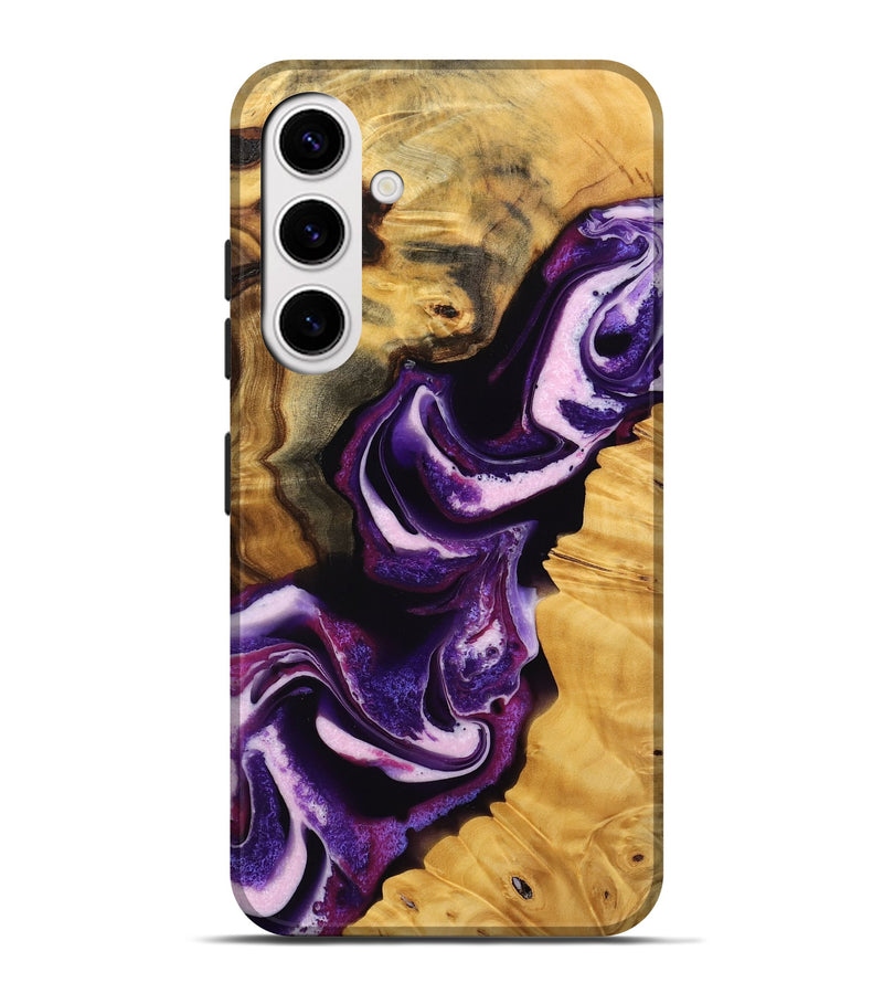 Galaxy S25 Plus Wood Live Edge Phone Case - Toccara (Purple, 745292)