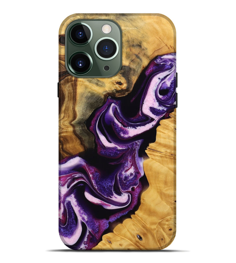 iPhone 13 Pro Max Wood Live Edge Phone Case - Toccara (Purple, 745292)