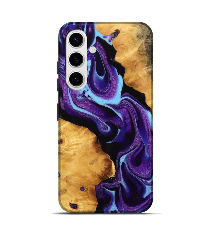 Galaxy S25 Wood Live Edge Phone Case - Bobby (Purple, 745293)