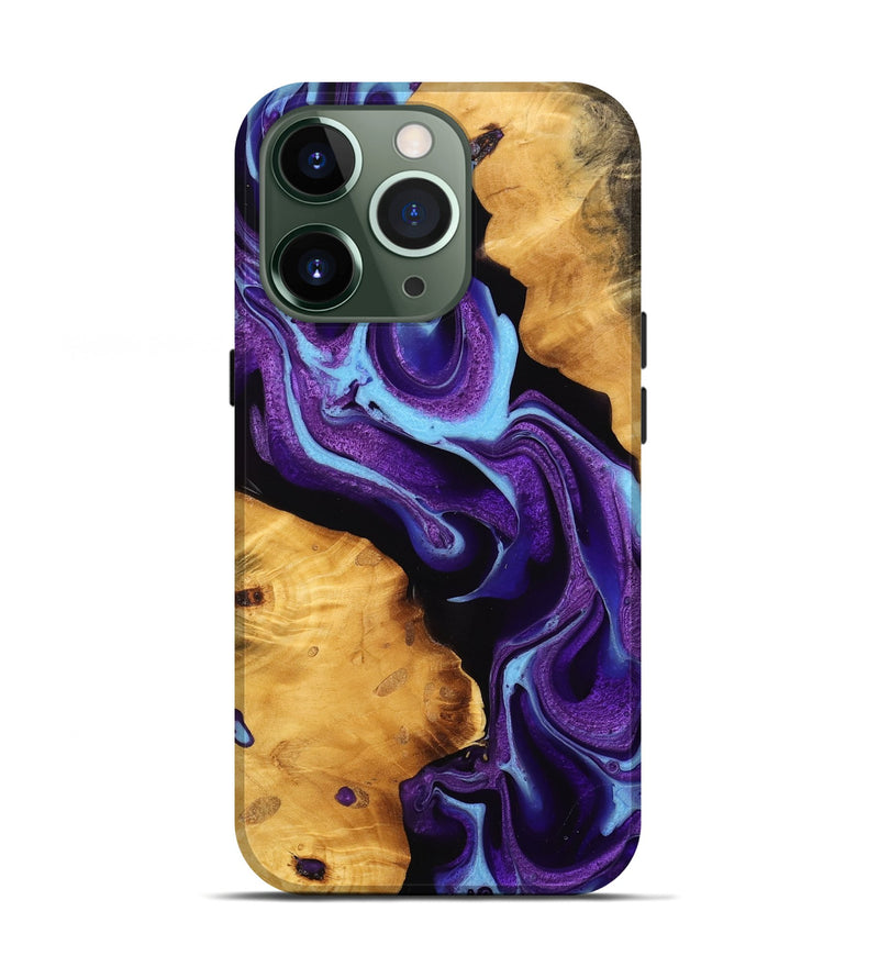 iPhone 13 Pro Wood Live Edge Phone Case - Bobby (Purple, 745293)