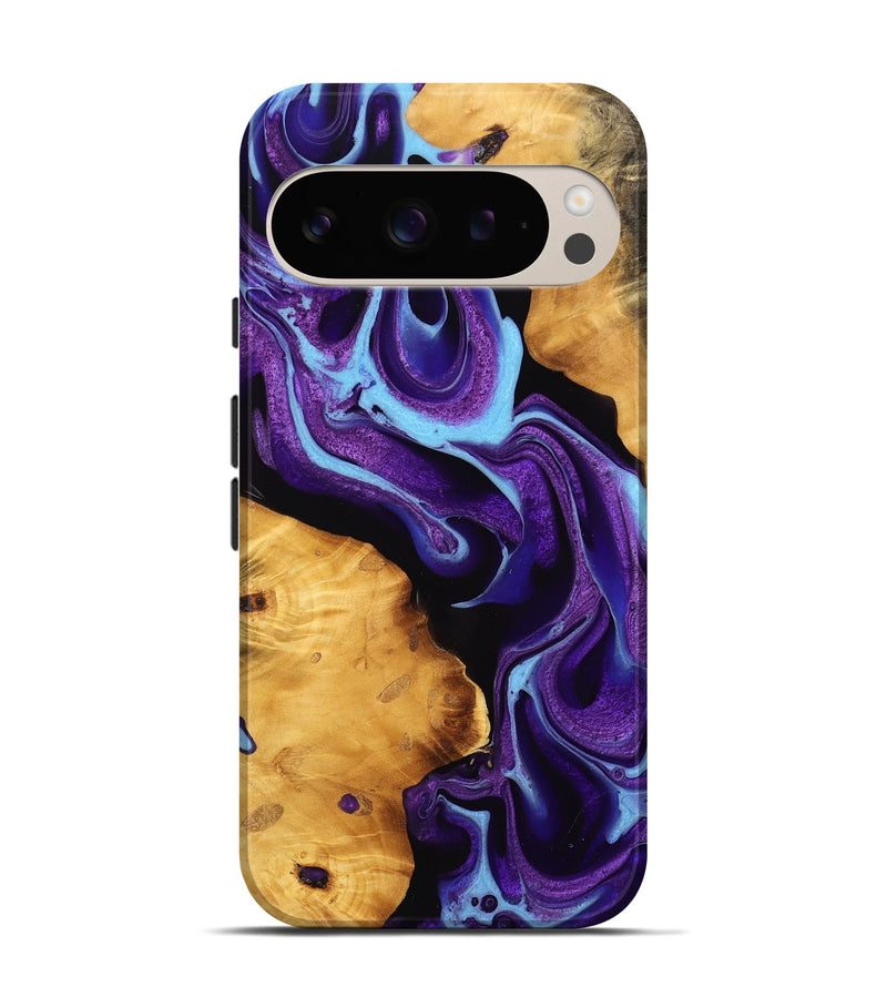 Pixel 9 Wood Live Edge Phone Case - Bobby (Purple, 745293)