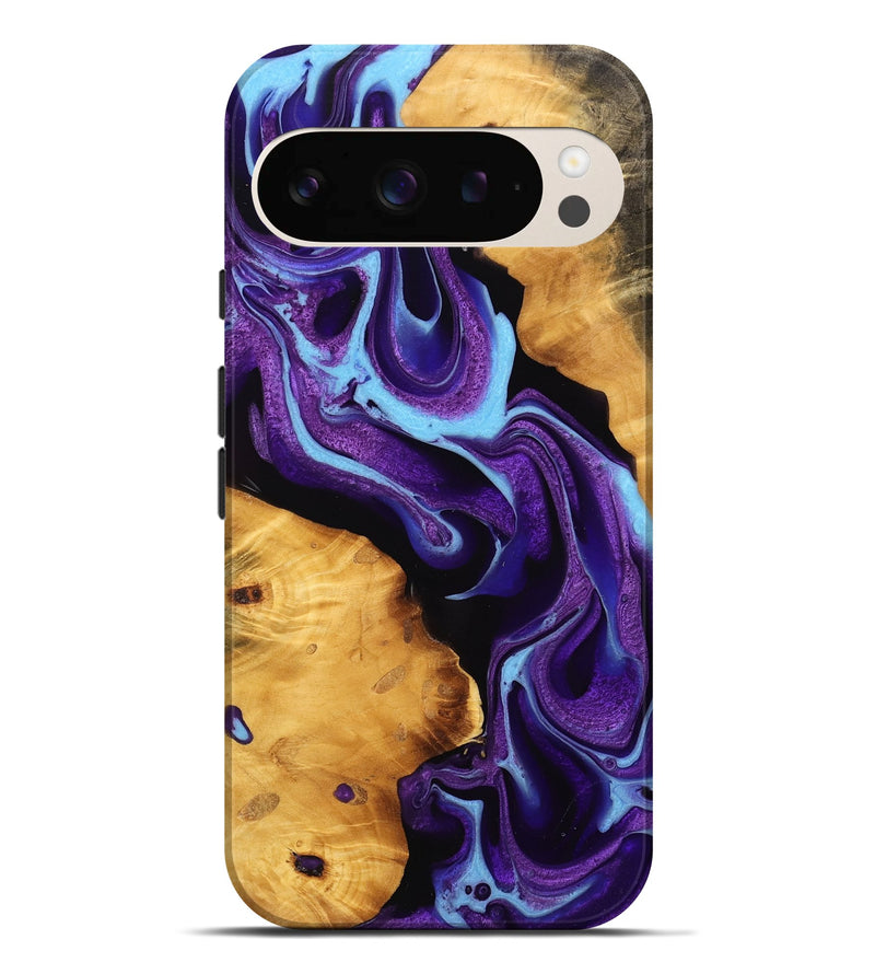 Pixel 9 Pro XL Wood Live Edge Phone Case - Bobby (Purple, 745293)