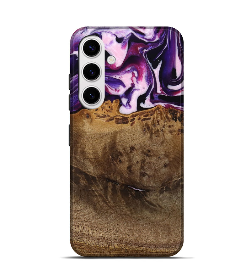 Galaxy S25 Wood Live Edge Phone Case - Lyndell (Purple, 745294)