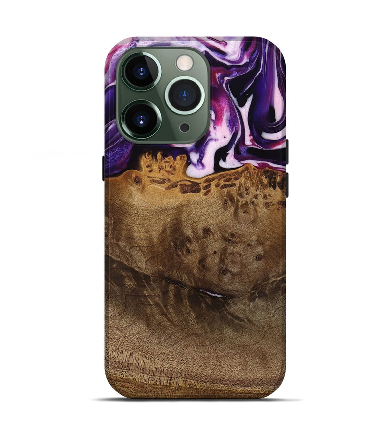 iPhone 13 Pro Wood Live Edge Phone Case - Lyndell (Purple, 745294)