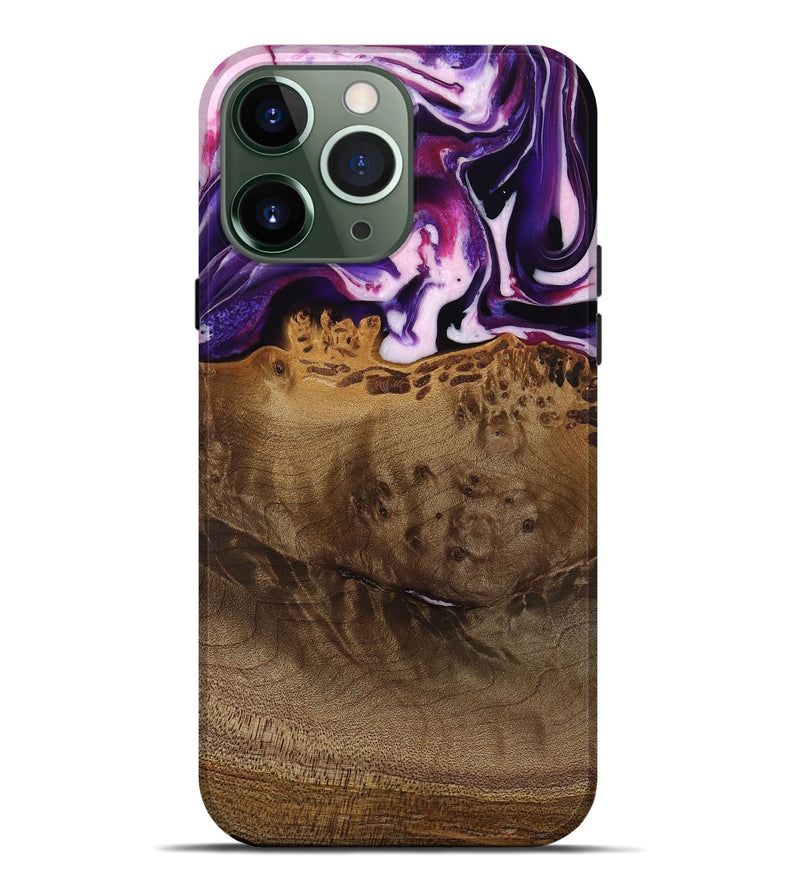 iPhone 13 Pro Max Wood Live Edge Phone Case - Lyndell (Purple, 745294)