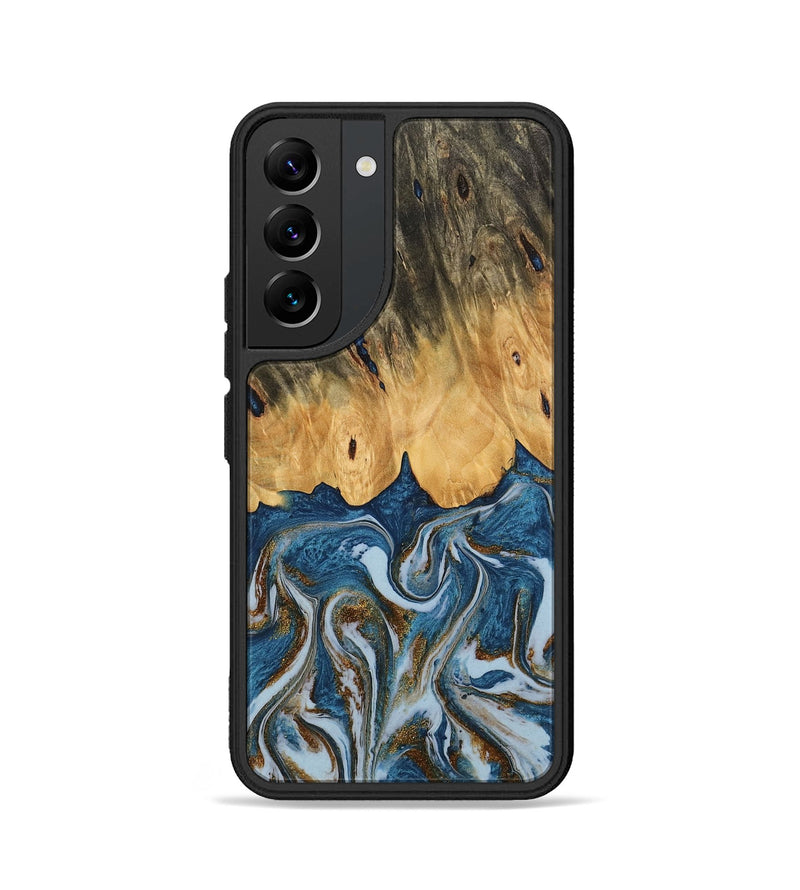 Galaxy S22 Wood Phone Case - Gregory (Teal & Gold, 745303)