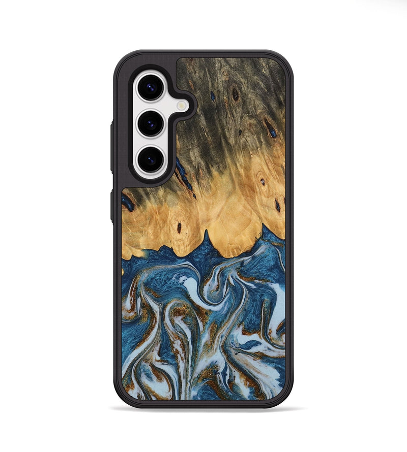 Galaxy S25 Plus Wood Phone Case - Gregory (Teal & Gold, 745303)