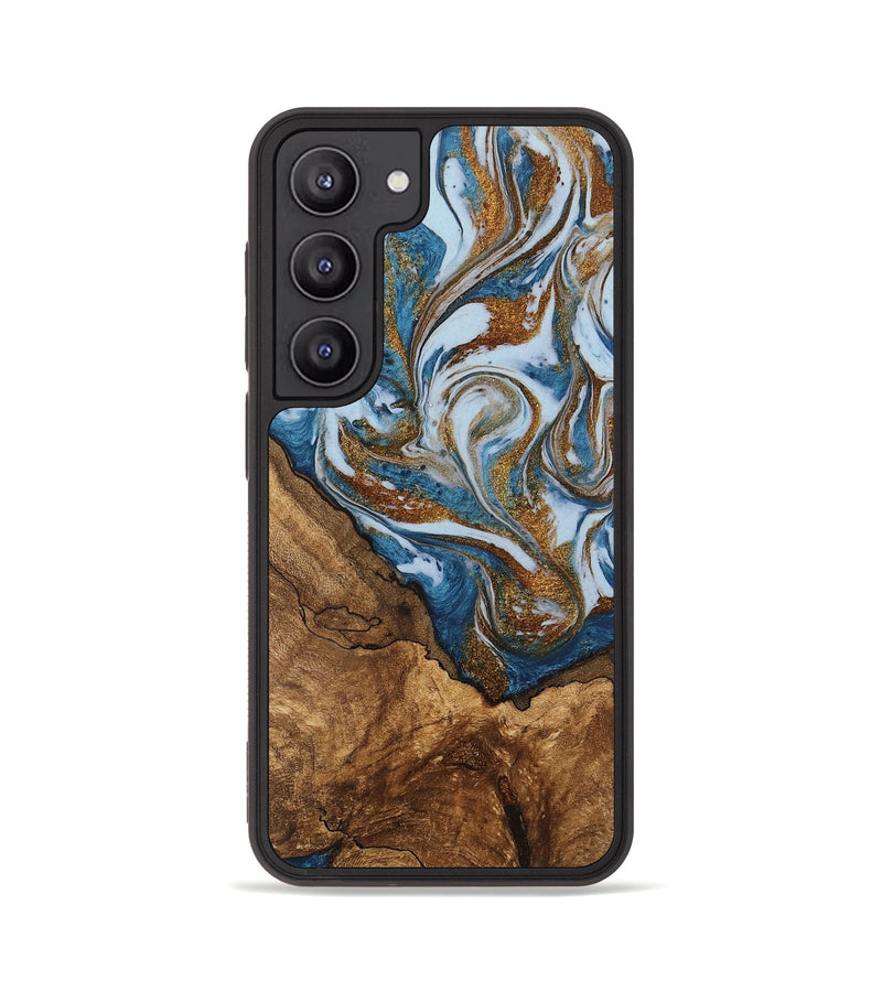 Galaxy S23 Wood Phone Case - Verlon (Teal & Gold, 745319)