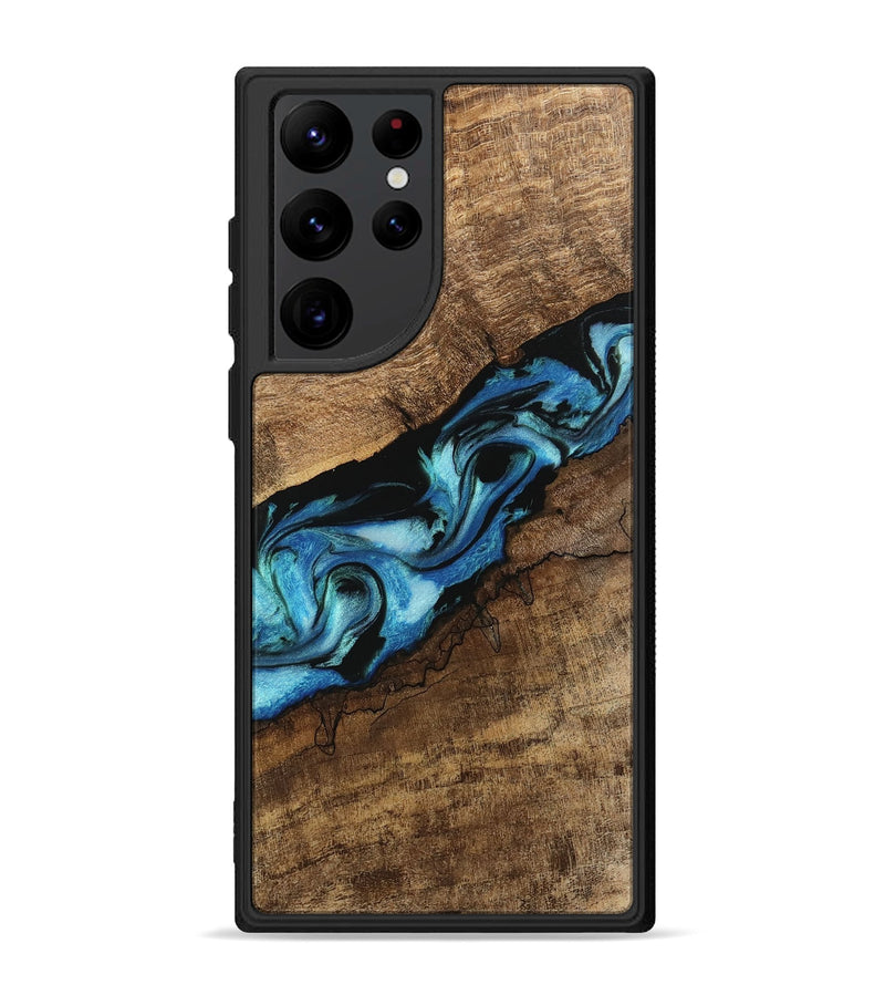 Galaxy S22 Ultra Wood Phone Case - Blithe (Blue, 745324)