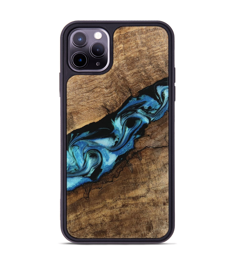 iPhone 11 Pro Max Wood Phone Case - Blithe (Blue, 745324)