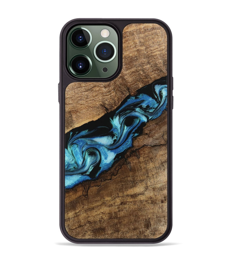 iPhone 13 Pro Max Wood Phone Case - Blithe (Blue, 745324)