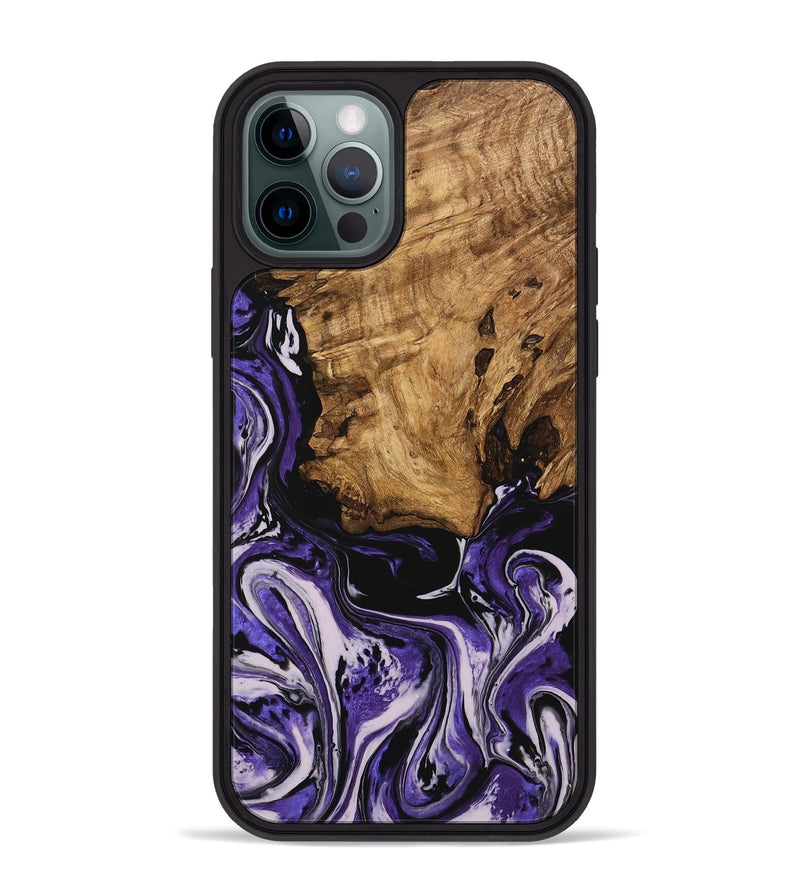 iPhone 12 Pro Max Wood Phone Case - Lyle (Purple, 745343)