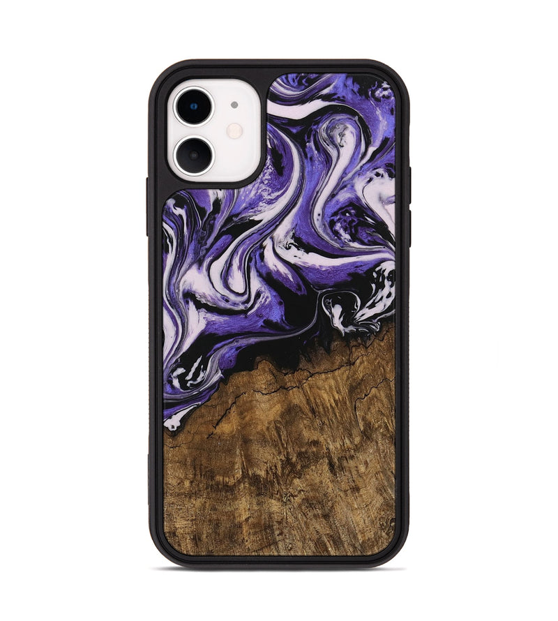 iPhone 11 Wood Phone Case - Heino (Purple, 745344)