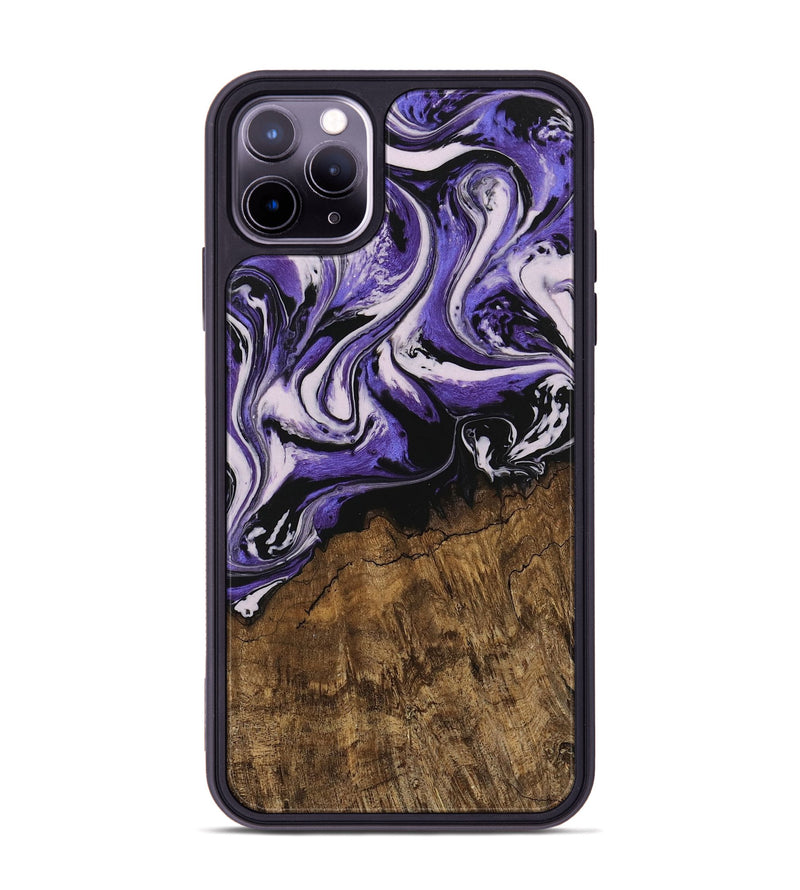 iPhone 11 Pro Max Wood Phone Case - Heino (Purple, 745344)