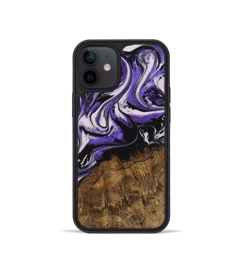 iPhone 12 mini Wood Phone Case - Heino (Purple, 745344)