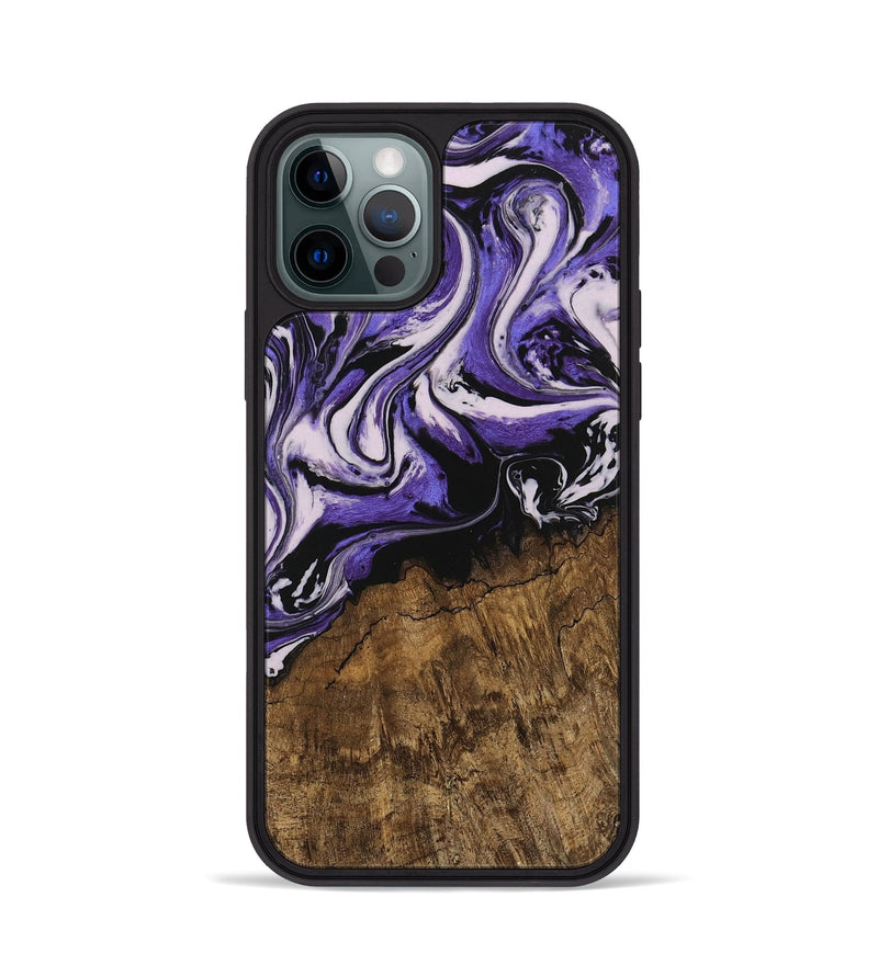 iPhone 12 Pro Wood Phone Case - Heino (Purple, 745344)