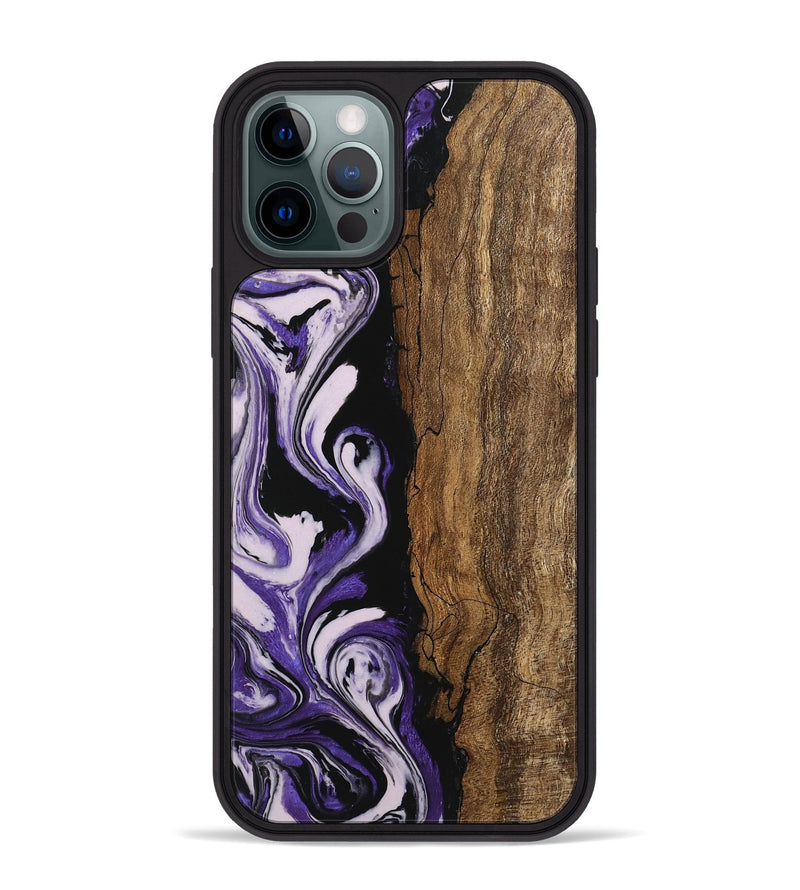 iPhone 12 Pro Max Wood Phone Case - Davis (Purple, 745348)