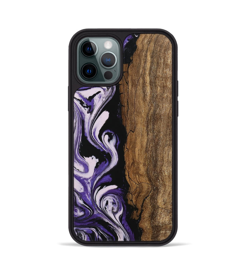 iPhone 12 Pro Wood Phone Case - Davis (Purple, 745348)