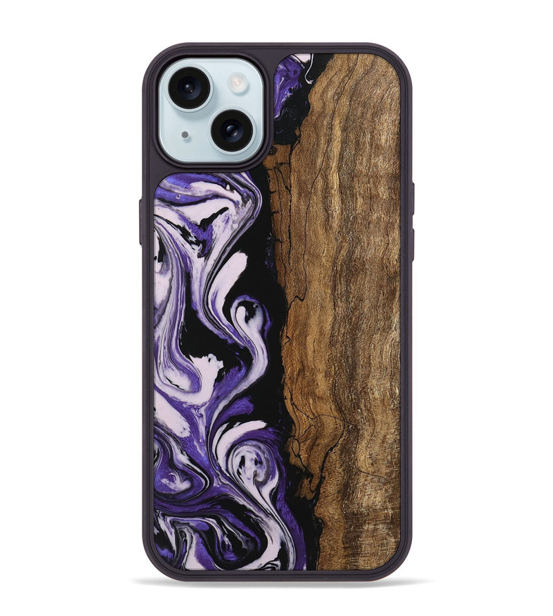 iPhone 15 Plus Wood Phone Case - Davis (Purple, 745348)